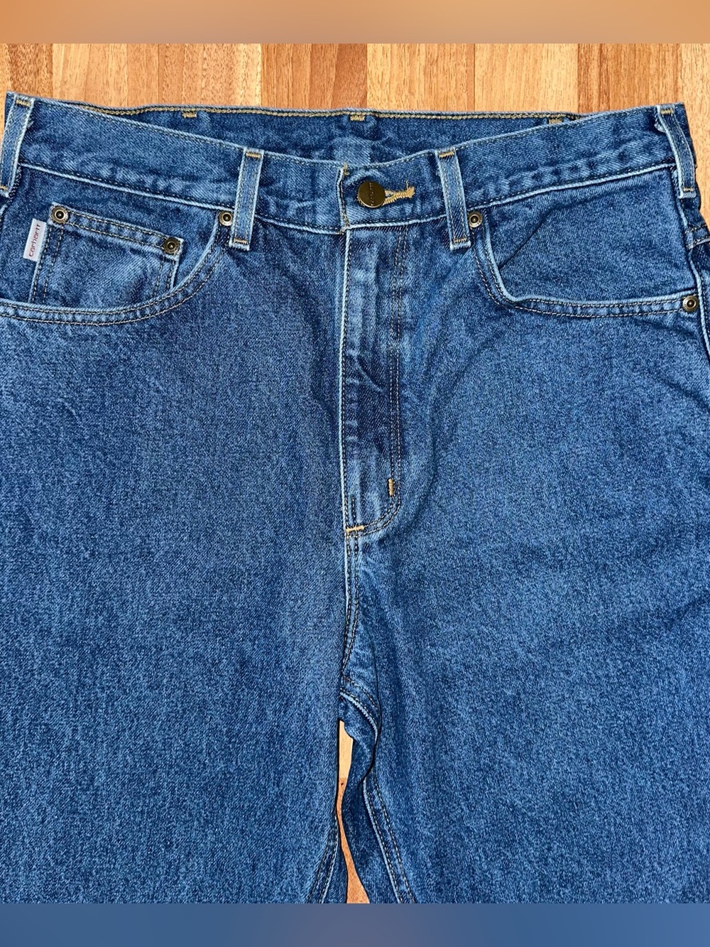 Carhartt B17 DST Mens Jeans 33x34 Relaxed Fit Straight Leg Workwear Darkstone